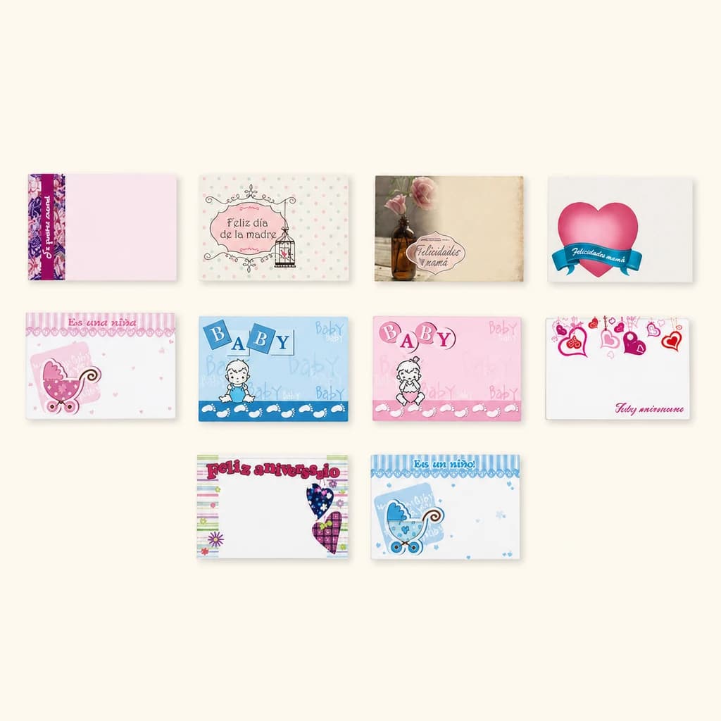 Carte florale rectangulaire assortie