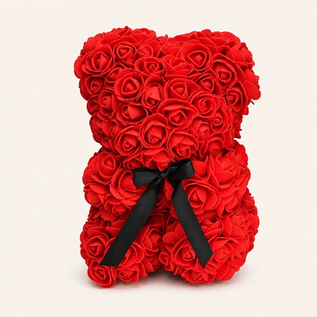 Ours en Roses Rouge